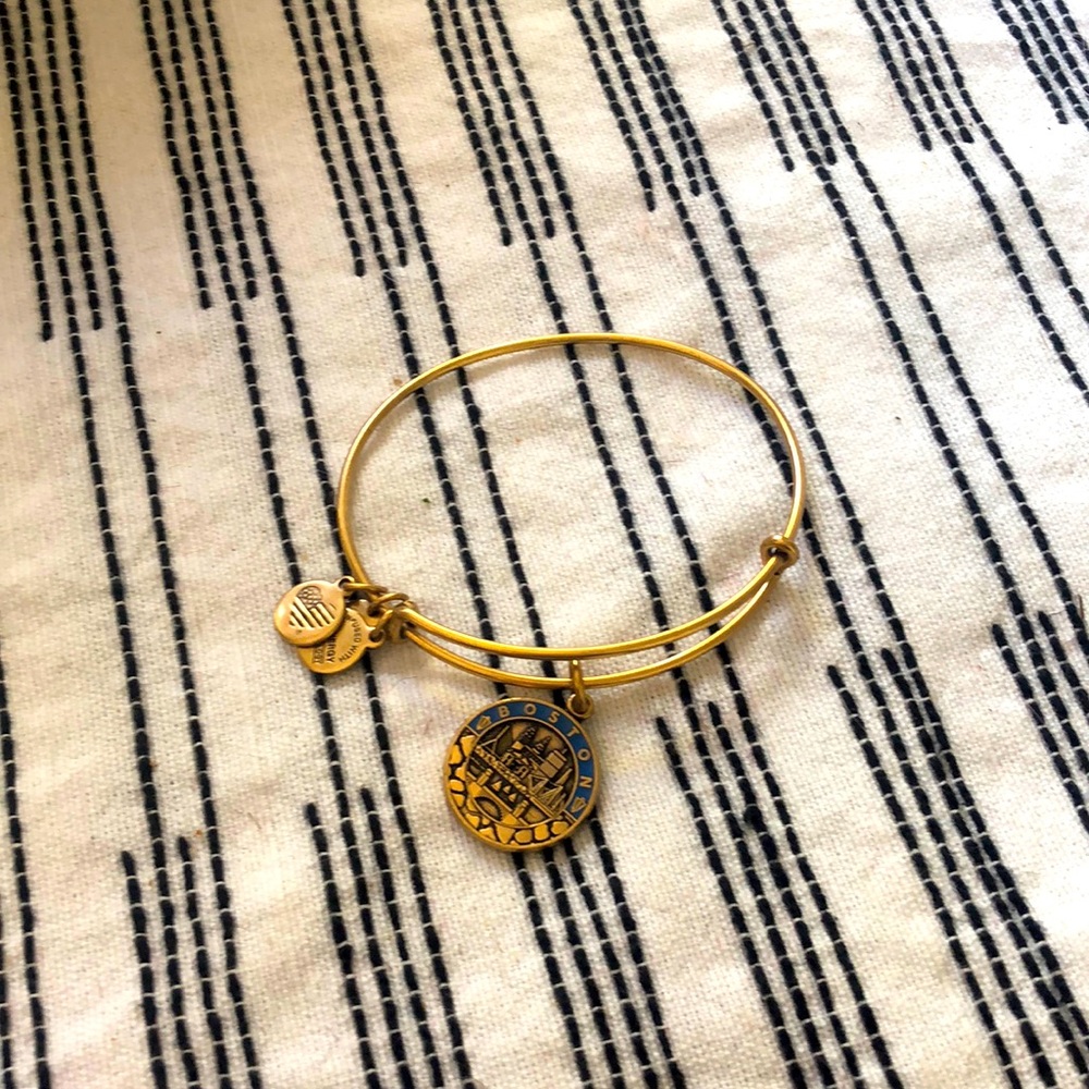 Alex and Ani “Boston” bracelet. Gold/brass color.